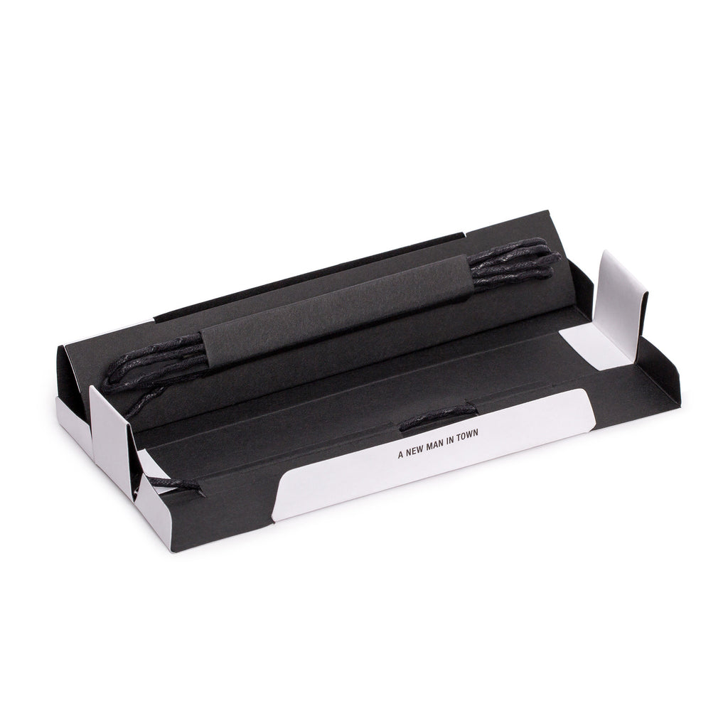 SL-690 <br/>Waxed Shoelaces in 690mm<br/>Black Textured Tubular Cord