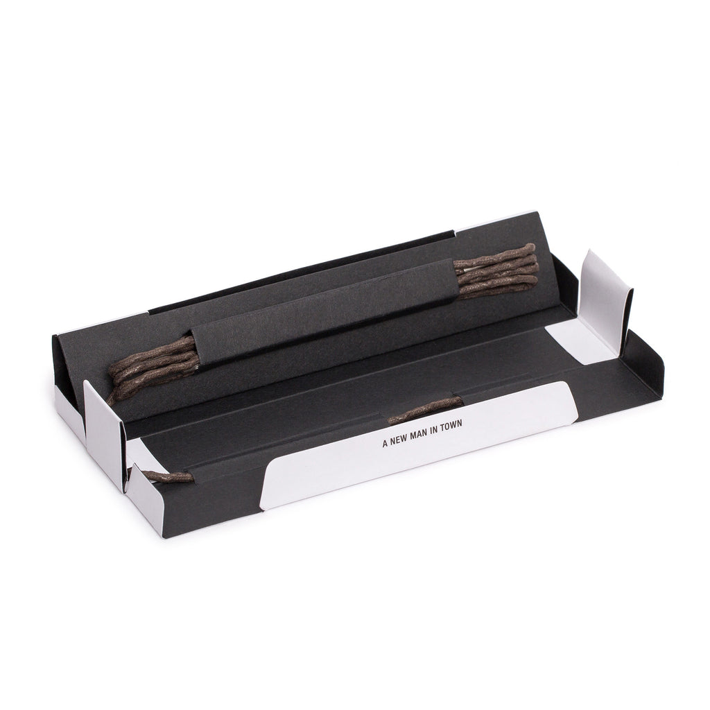 SL-690 <br/>Waxed Shoelaces in 690mm<br/>Brown Textured Tubular Cord