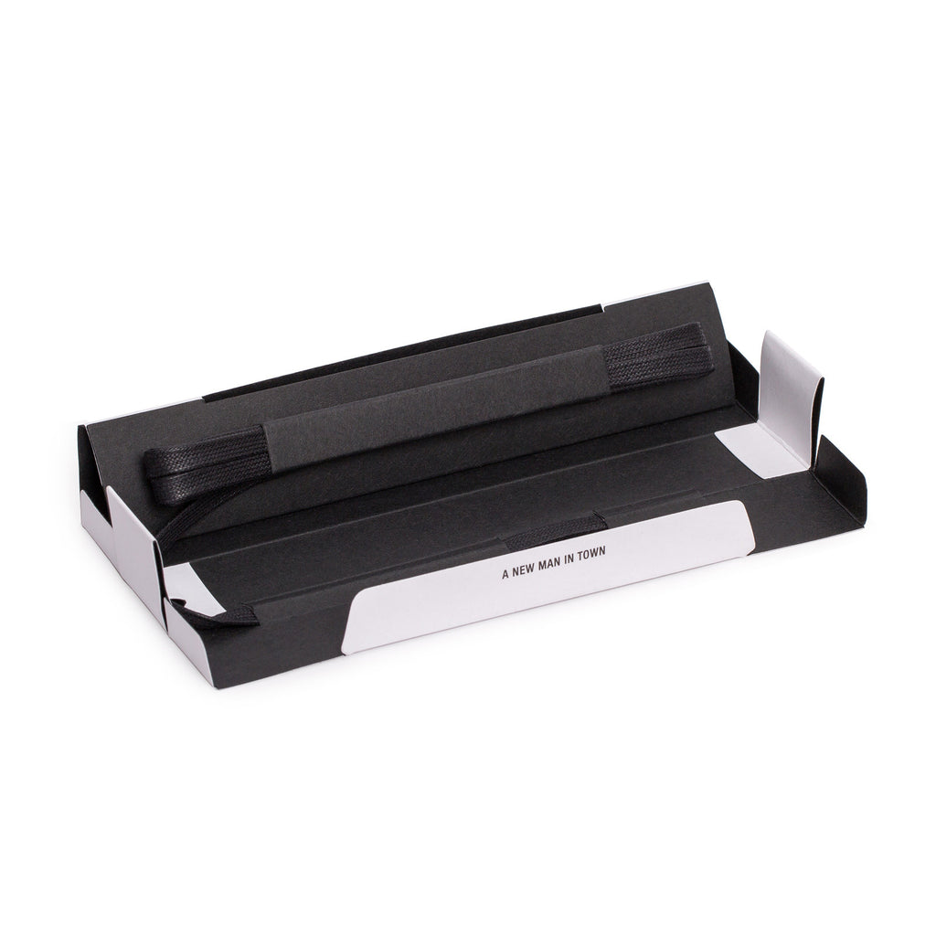 SL-810 <br/>Waxed Shoelaces in 810mm<br/>Black Plain Flat Cord