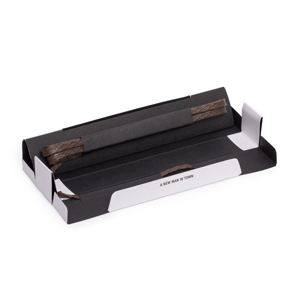 SL-810 <br/>Waxed Shoelaces in 810mm<br/>Brown Textured Flat Cord