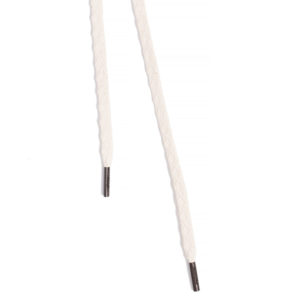 SL-810 <br/>Waxed Shoelaces in 810mm<br/>White Textured Flat Cord