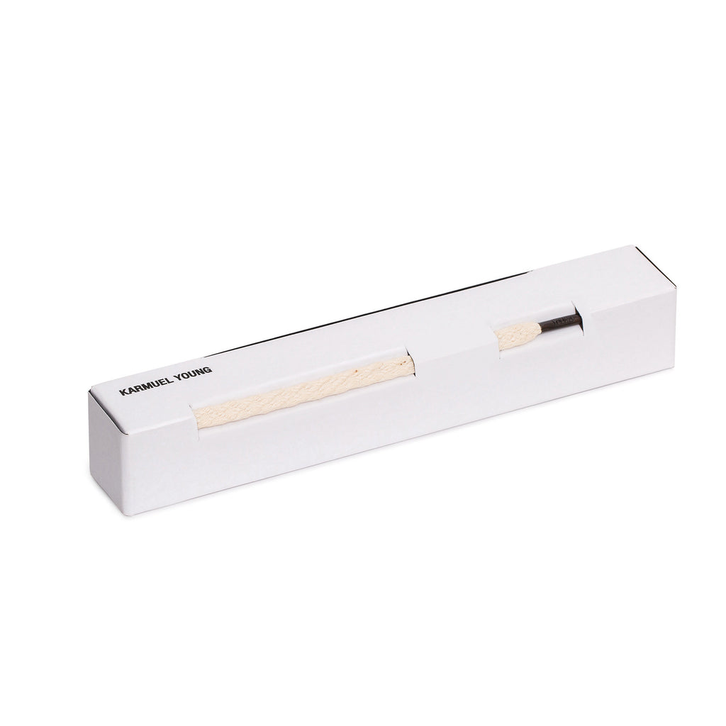 SL-810 <br/>Waxed Shoelaces in 810mm<br/>White Textured Flat Cord
