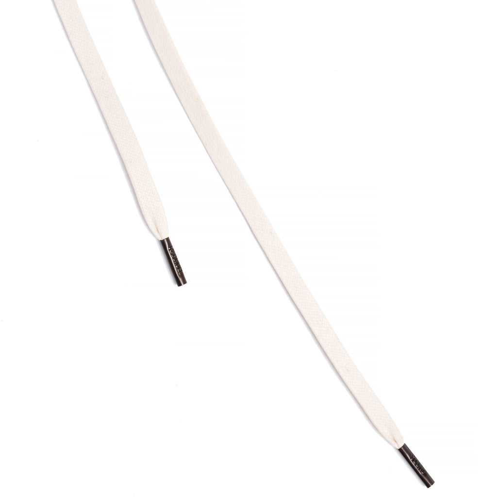SL-810 <br/>Waxed Shoelaces in 810mm<br/>White Plain Flat Cord
