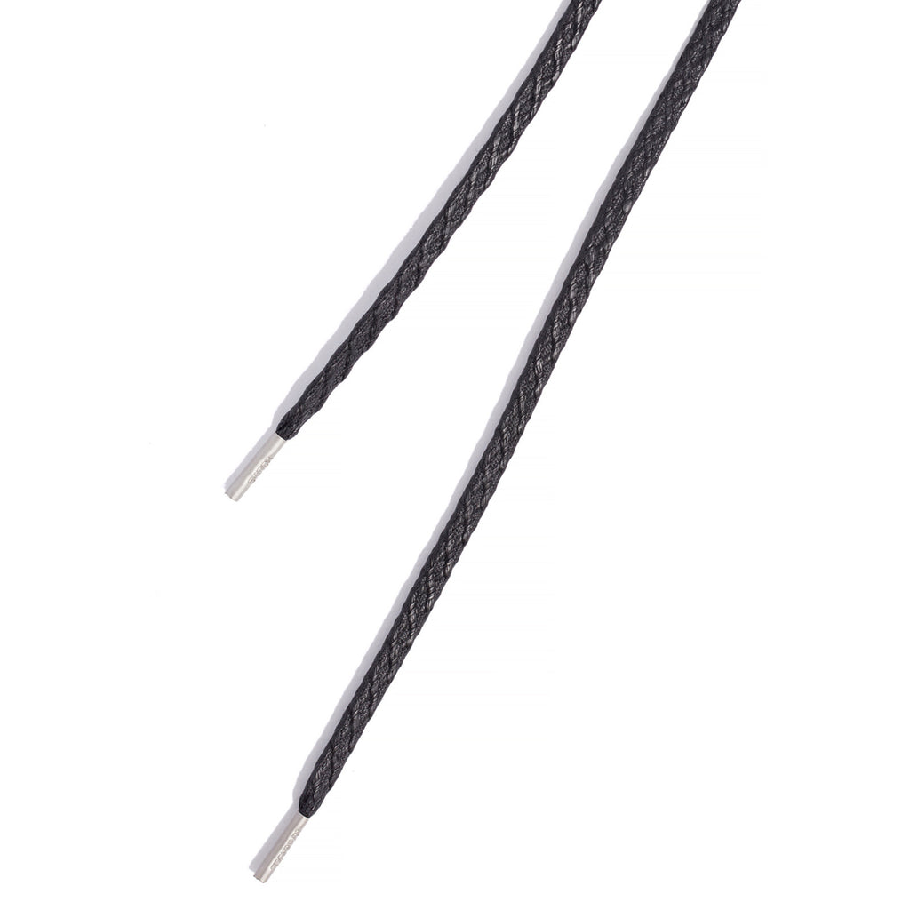 SL-810 <br/>Waxed Shoelaces in 810mm<br/>Black Textured Flat Cord