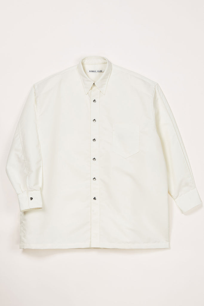 White Polyamide Strong Arm XY-plane Shirt Coat