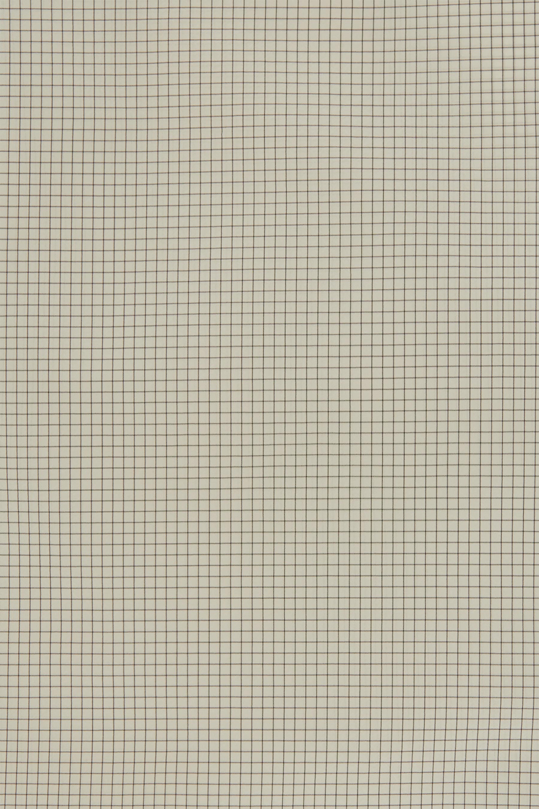 Grey Grid Check Polyamide Strong Arm XY-plane Shirt Coat