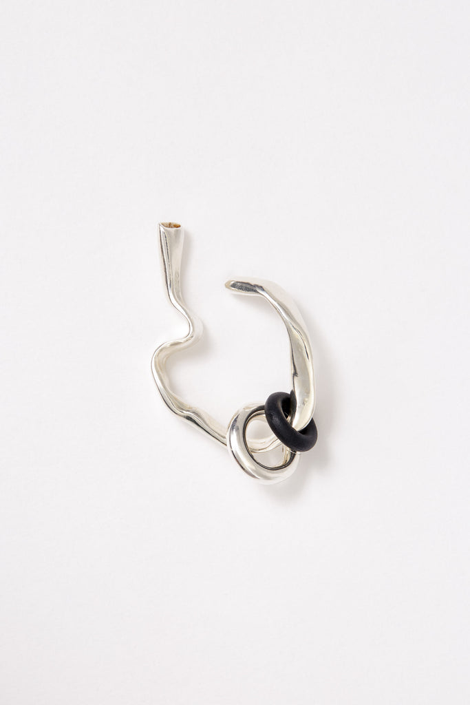 Silver Ear Cuff with Removable Rings