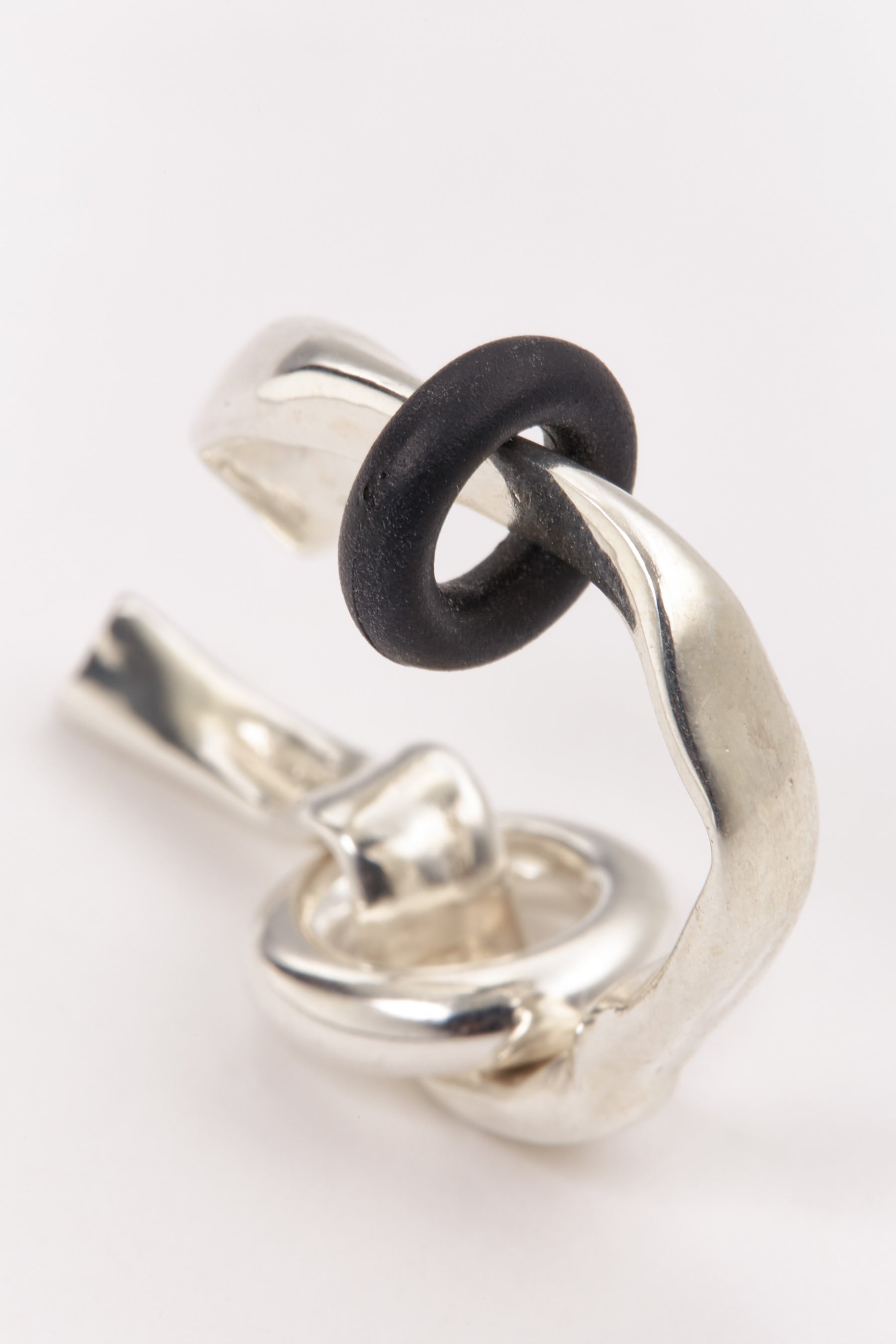 Silver Ear Cuff with Removable Rings