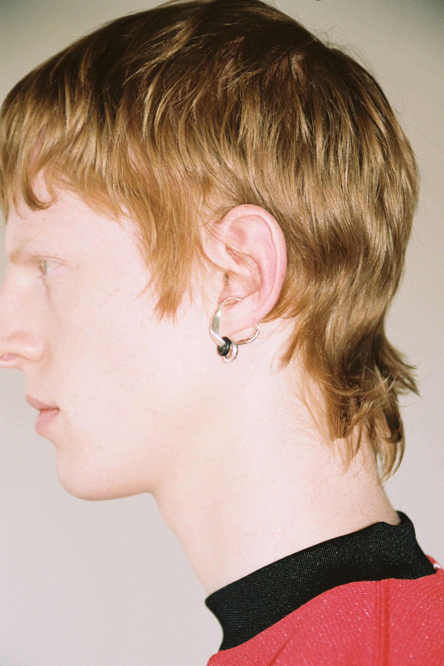 Silver Ear Cuff with Removable Rings