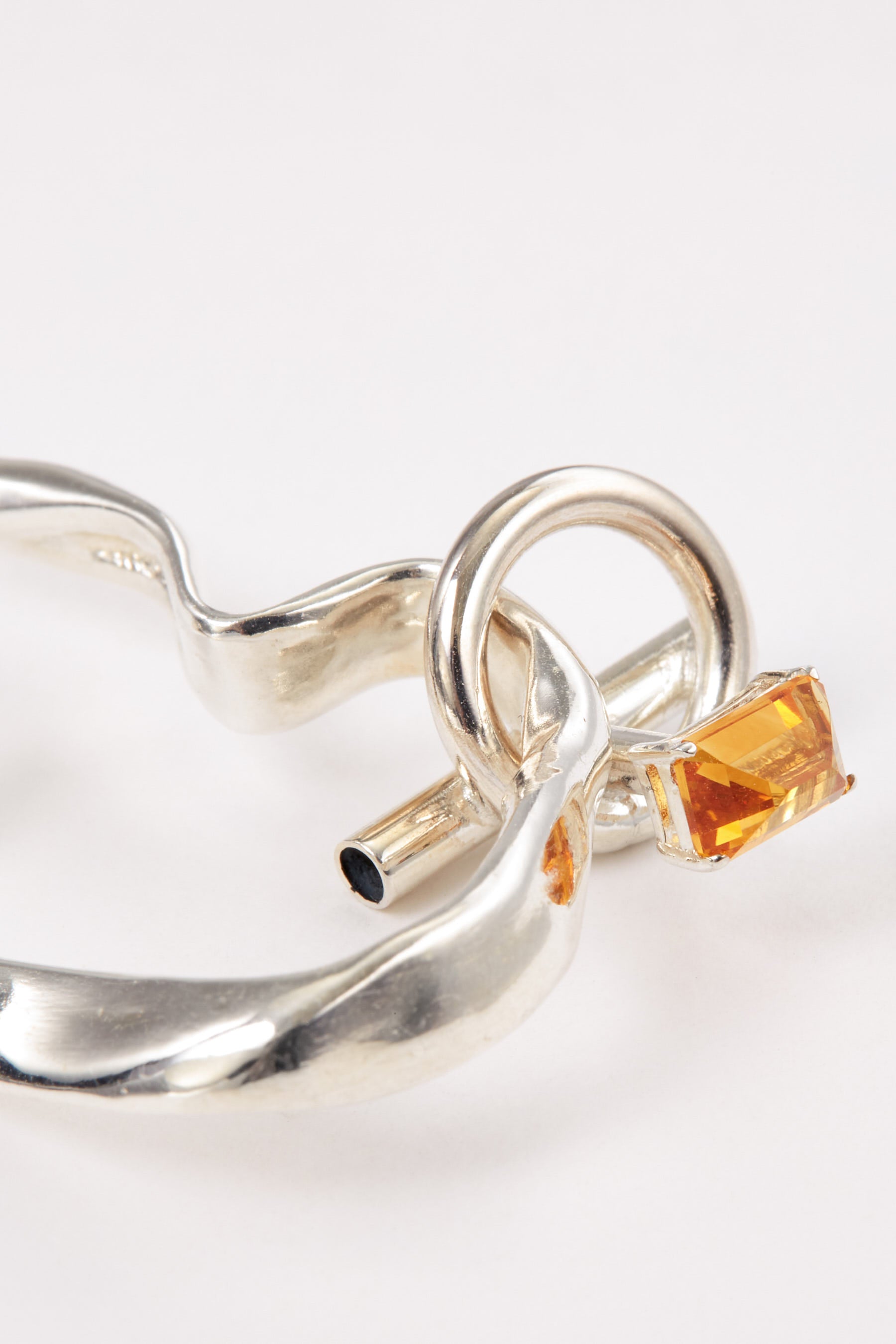 Citrine Silver Ear Cuff