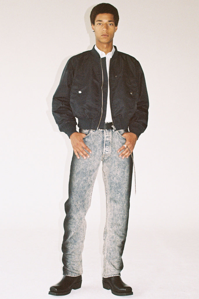 Dark Grey Polyamide Cropped Bulk Jacket