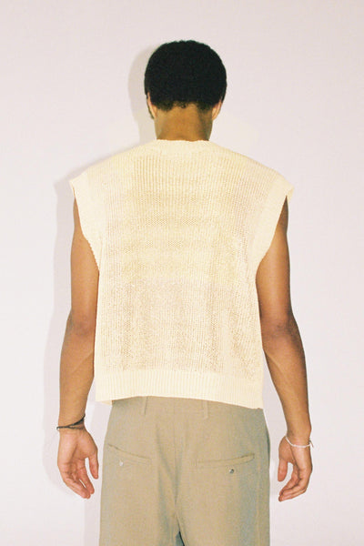 【08sircus】Cotton loop yarn cropped vest 08sircus】Cotton loop yarn cropped vest