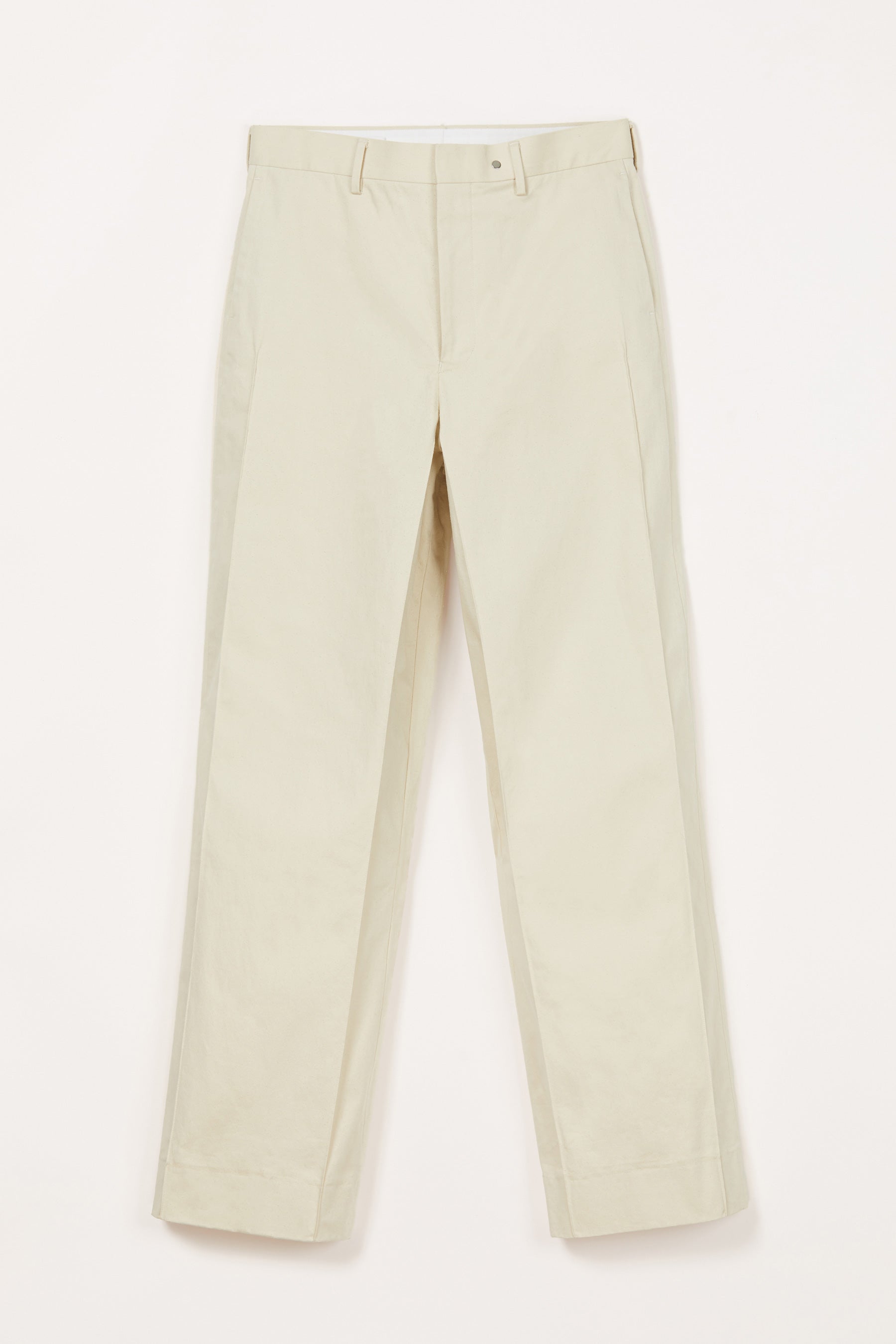 Beige Cotton Polyamide Cuboid Wide Pants