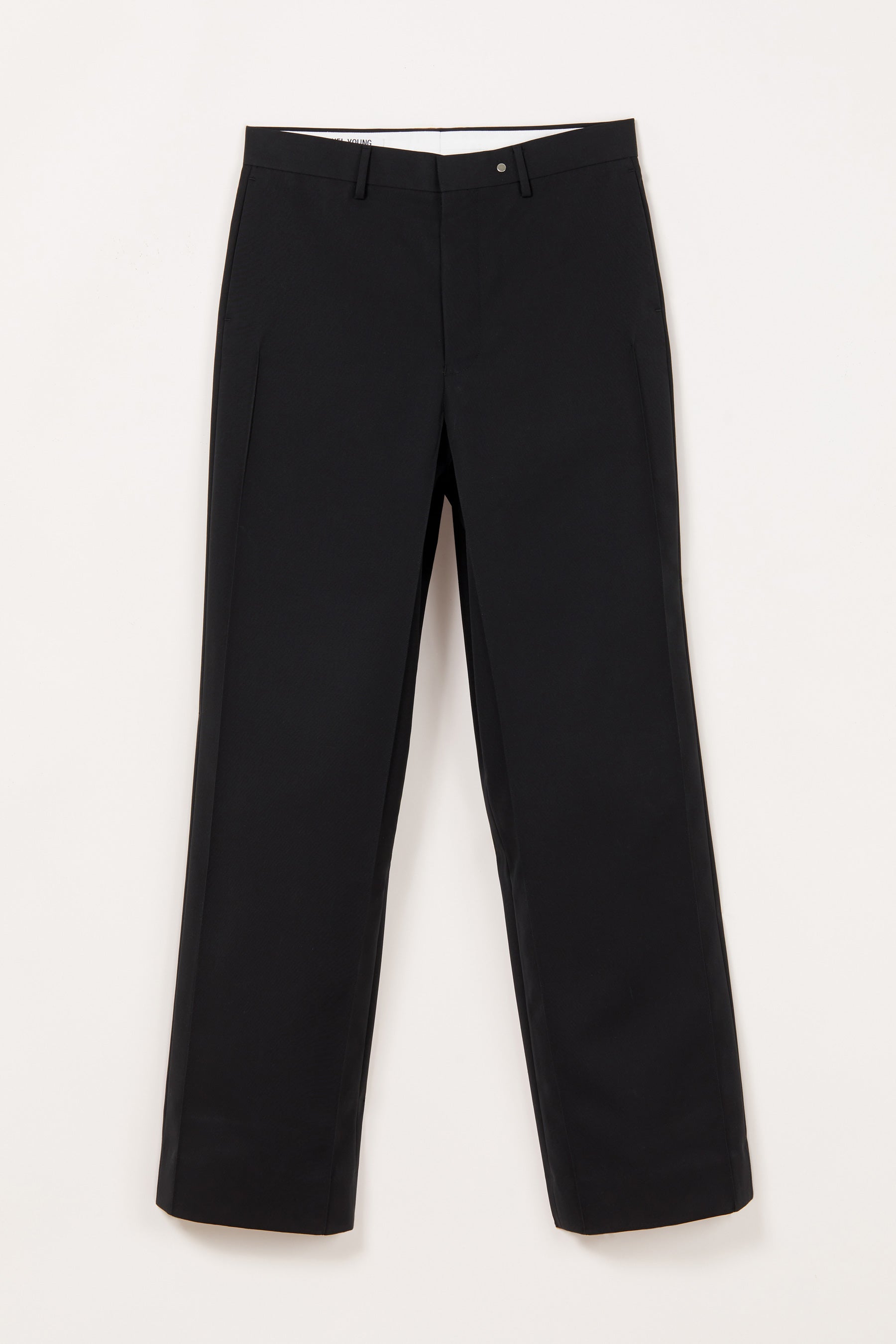 Black Wool Cuboid Wide Pants