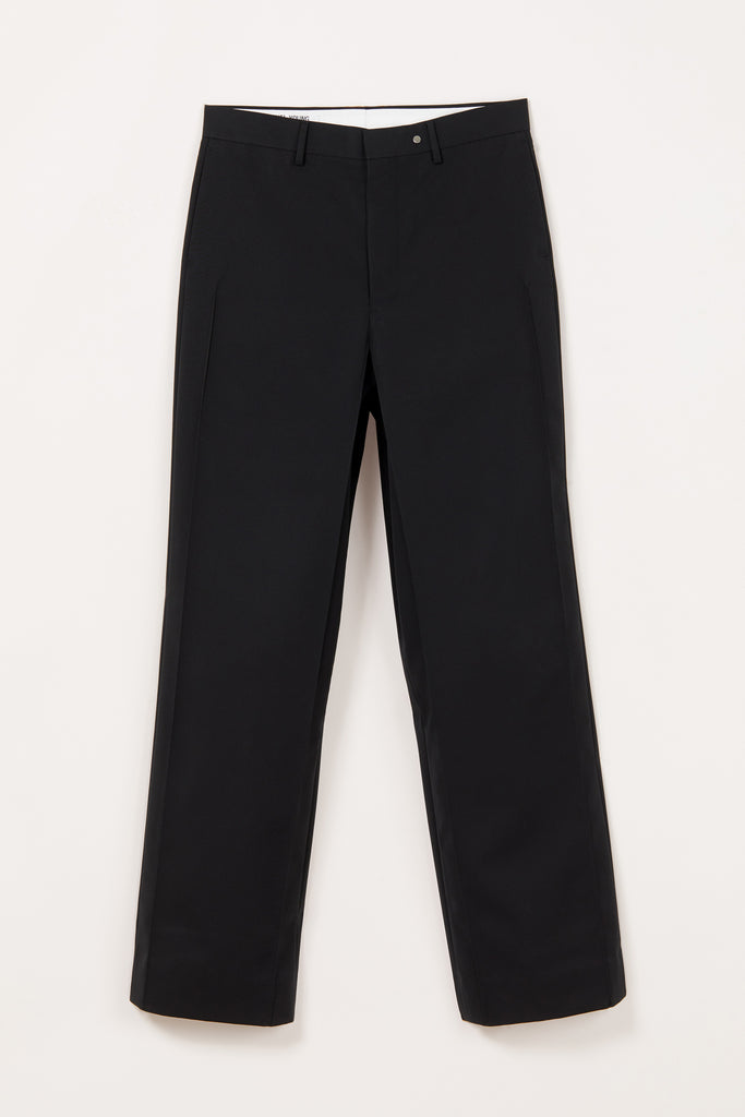 Black Wool Cuboid Wide Pants