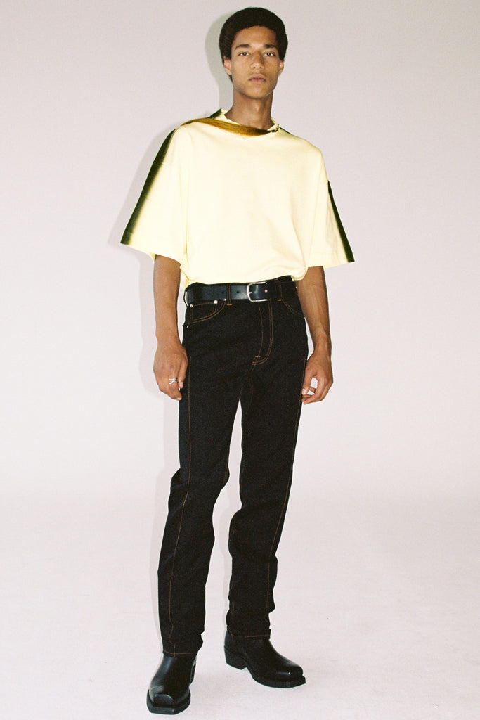 Black Woollen Cuboid 5-Pocket Jeans