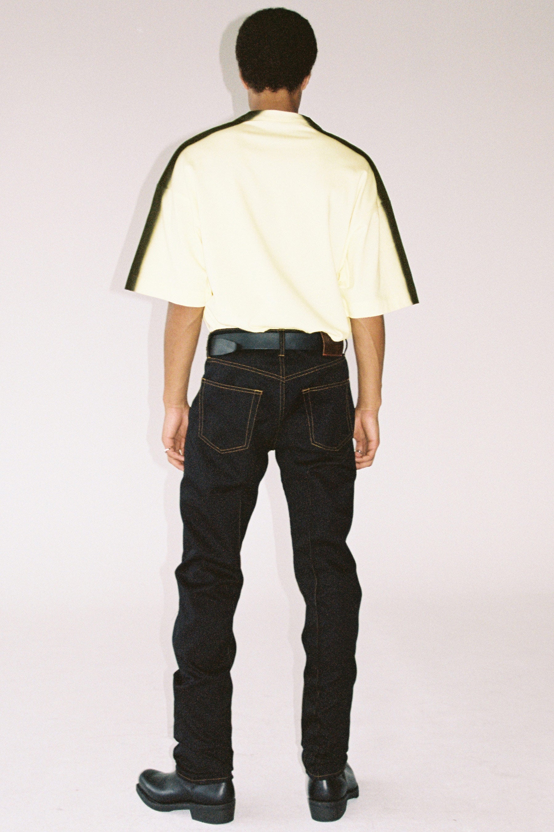 Black Woollen Cuboid 5-Pocket Jeans