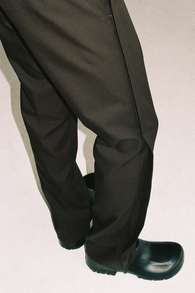 Brown Wool Rectangle XY-plane Pants