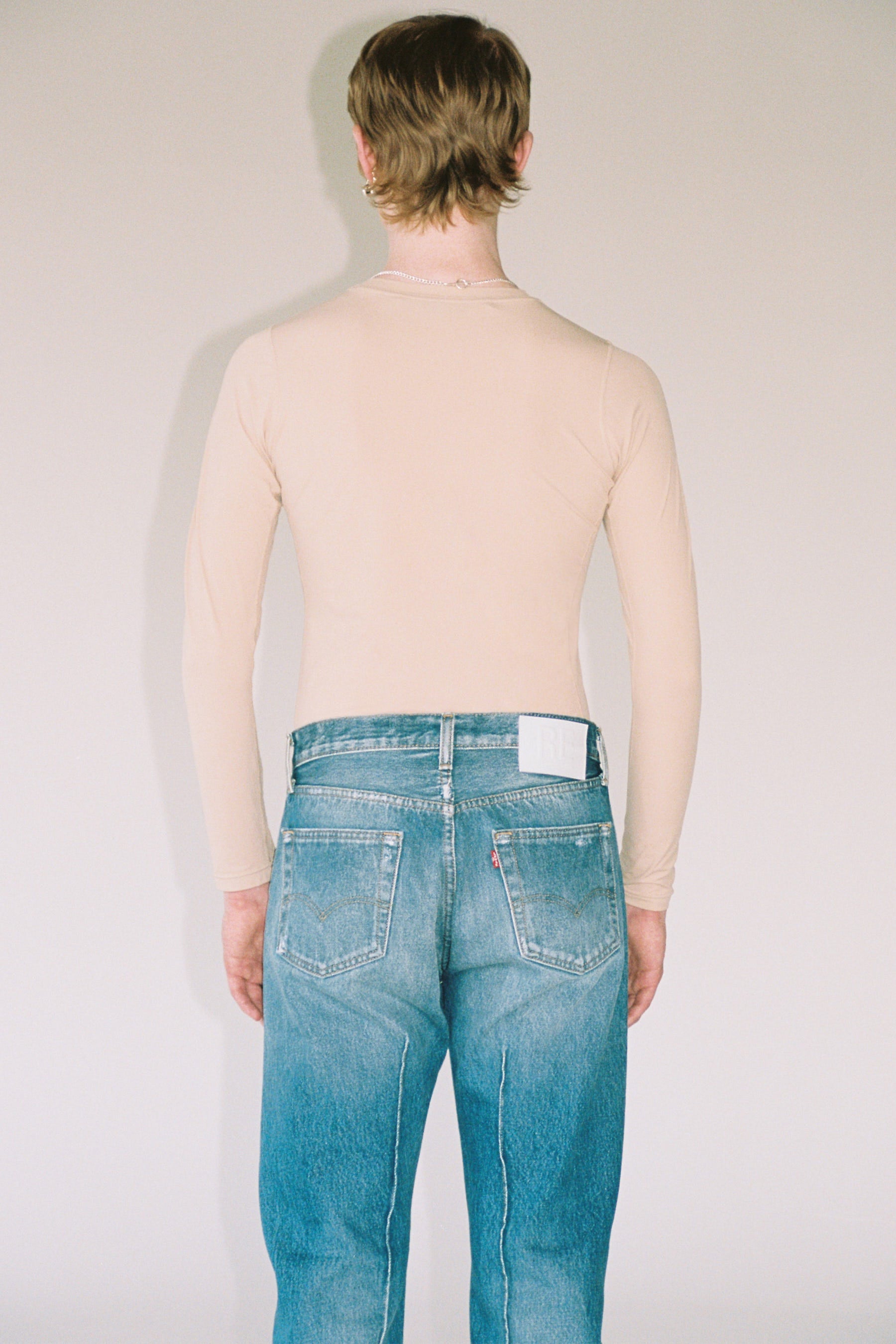 RE-edited Blue Washed Cuboid Levi's 501 jeans