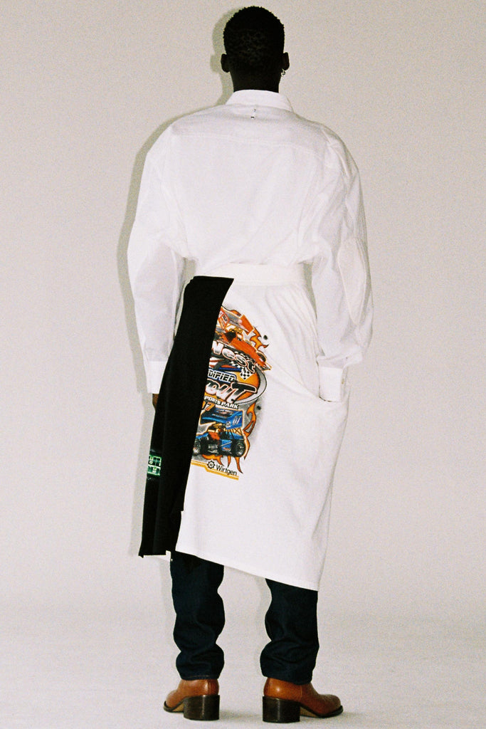 RE-edited Racing Printed Full Hide Collage Skirts
