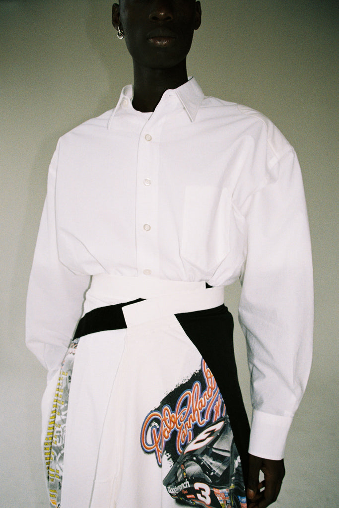 RE-edited Racing Printed Full Hide Collage Skirts