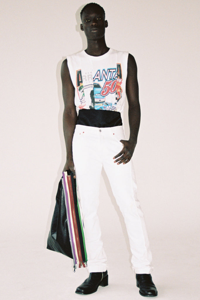 RE-edited Racing Printed Collage Rectangle Tank Tops