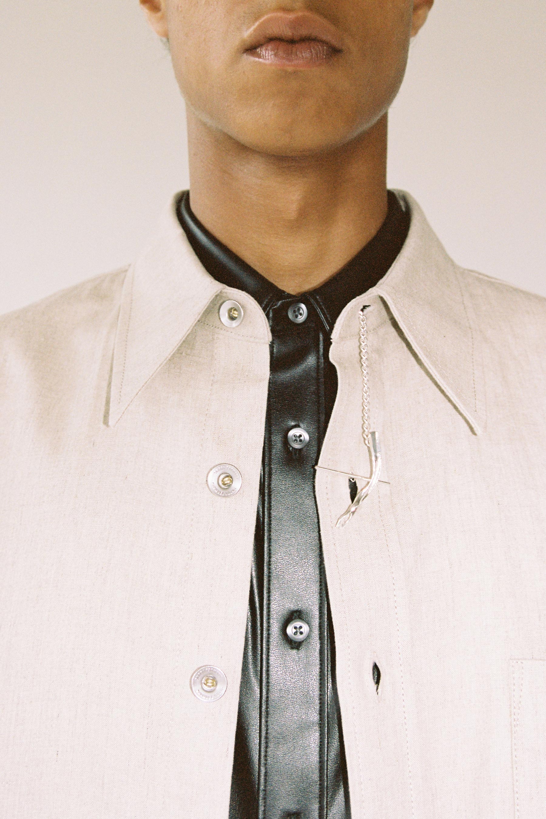 Silver Tag Shirt Bracelet