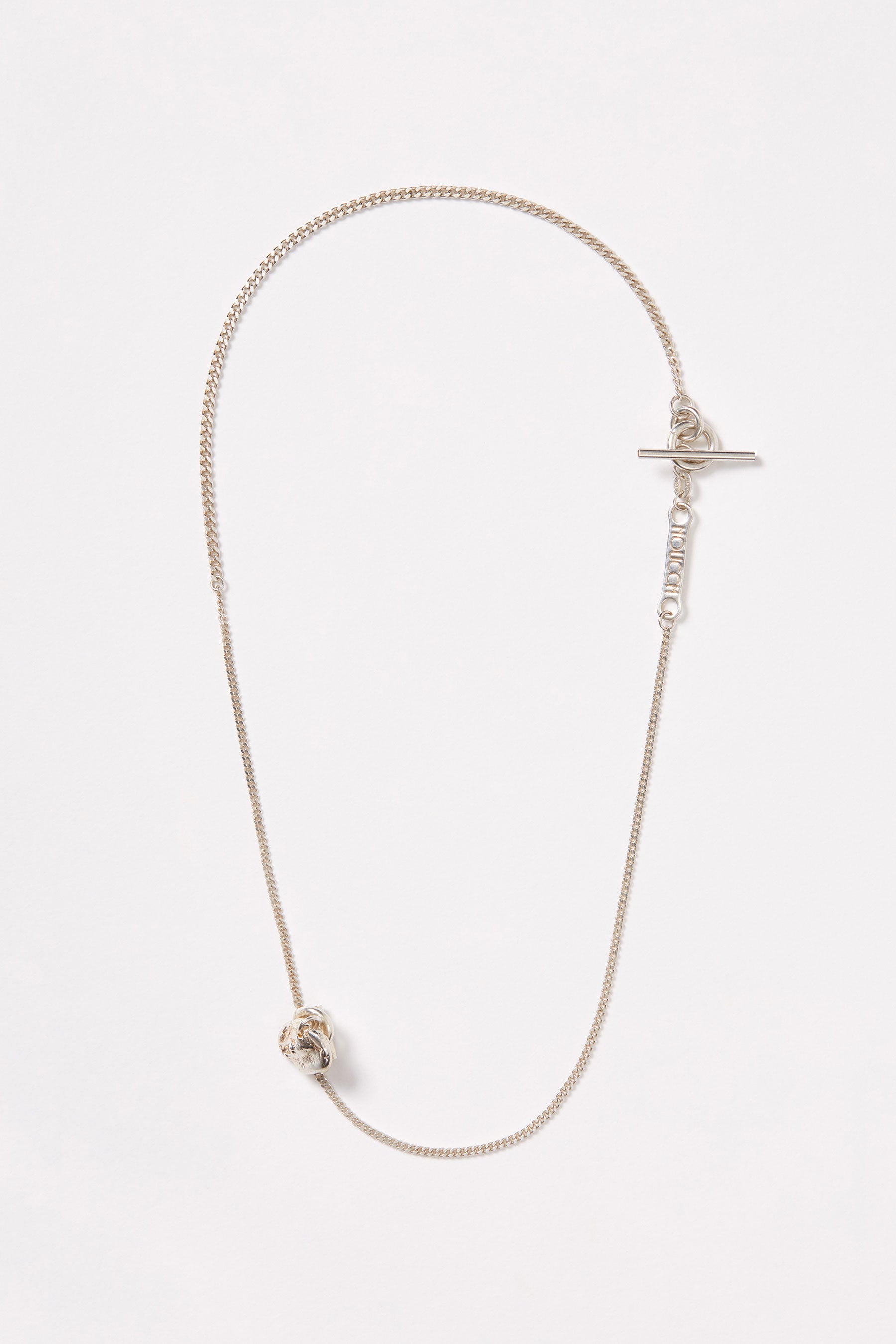 Meteorite Pendant Silver Shirt Chain