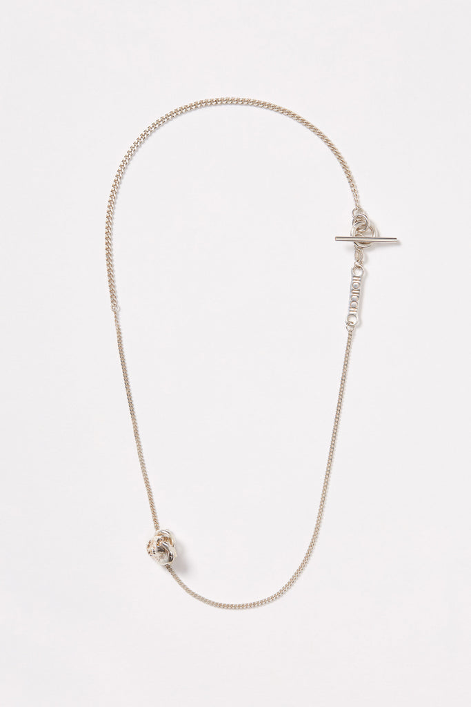 Meteorite Pendant Silver Shirt Chain
