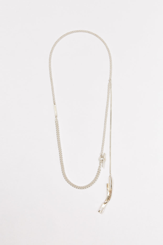 Tag Pendant Silver Shirt Chain