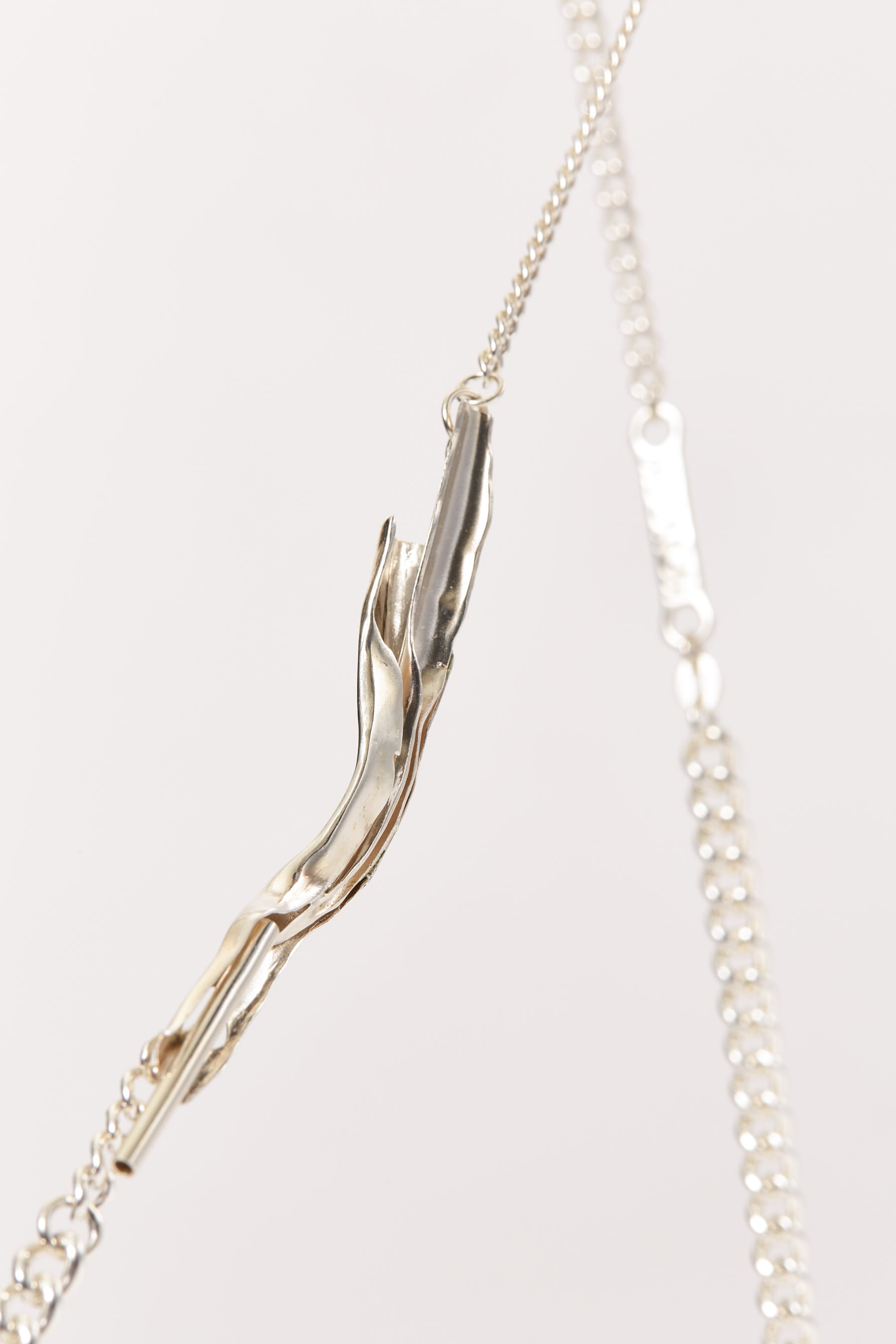 Tag Pendant Silver Shirt Chain