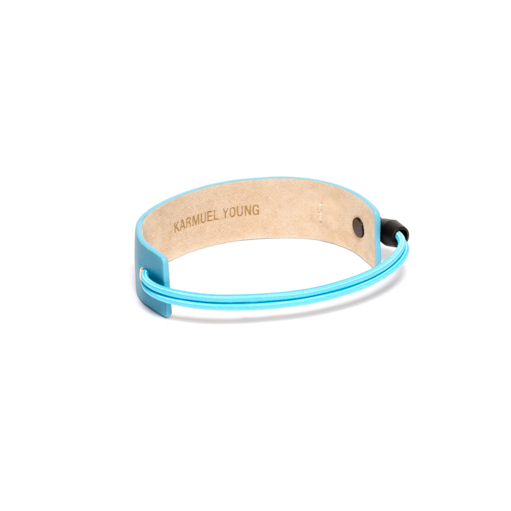SC-25 <br>Shoe Cuff in 25mm width<br>Light Blue Calf Leather