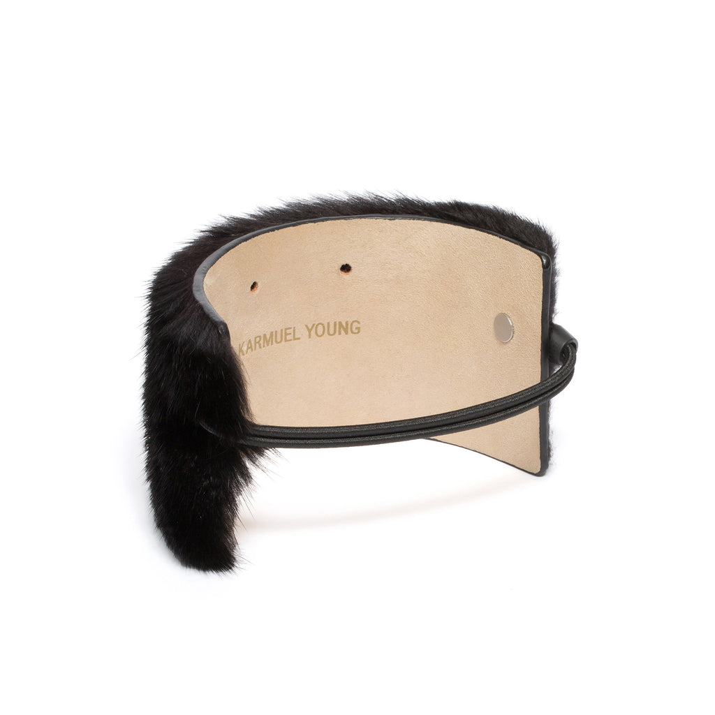 SC-65<br>Shoe Cuff in 65mm width<br>Black Mink Fur