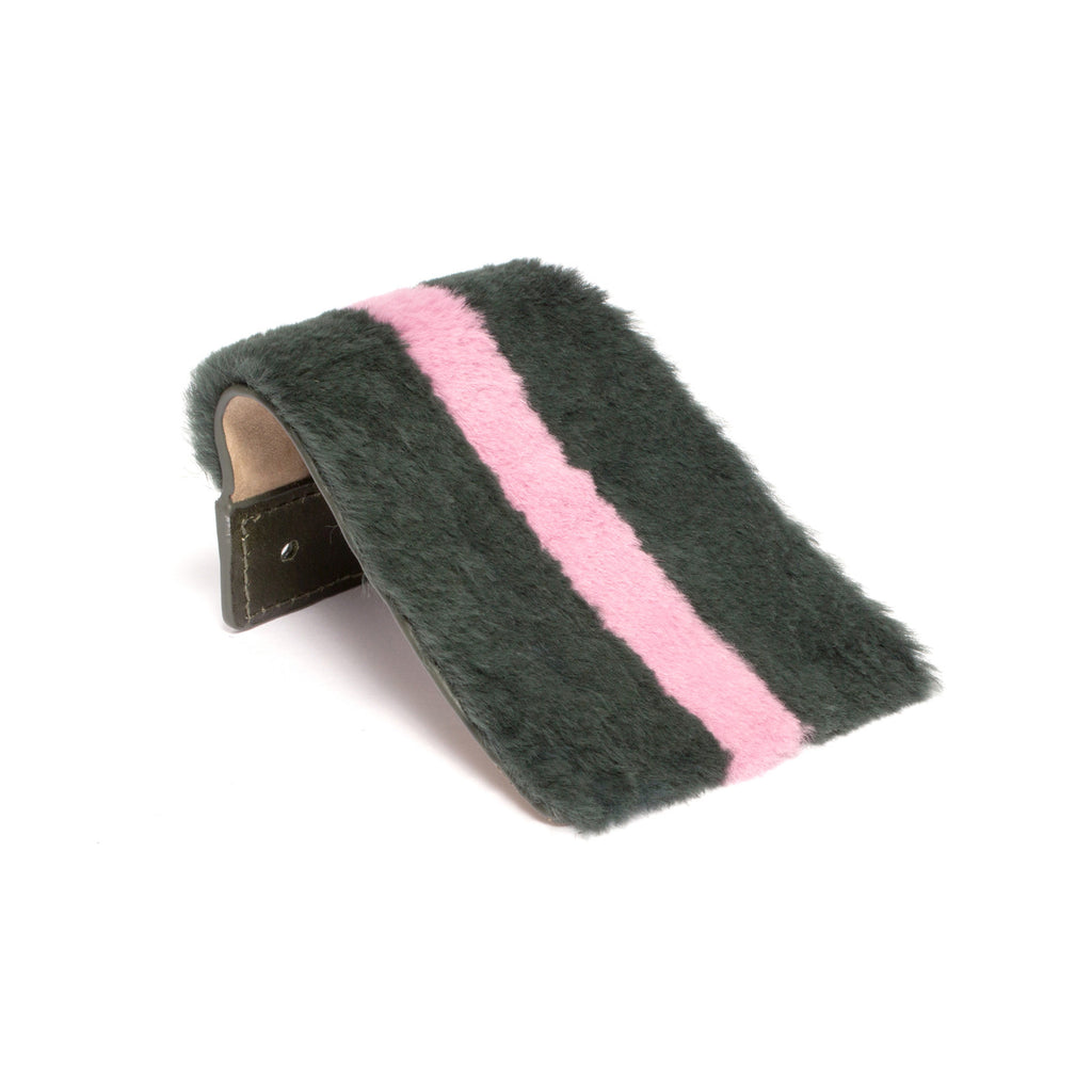 SC-70A <br> Shoe Cover in 70mm width <br> Green Rex Fur