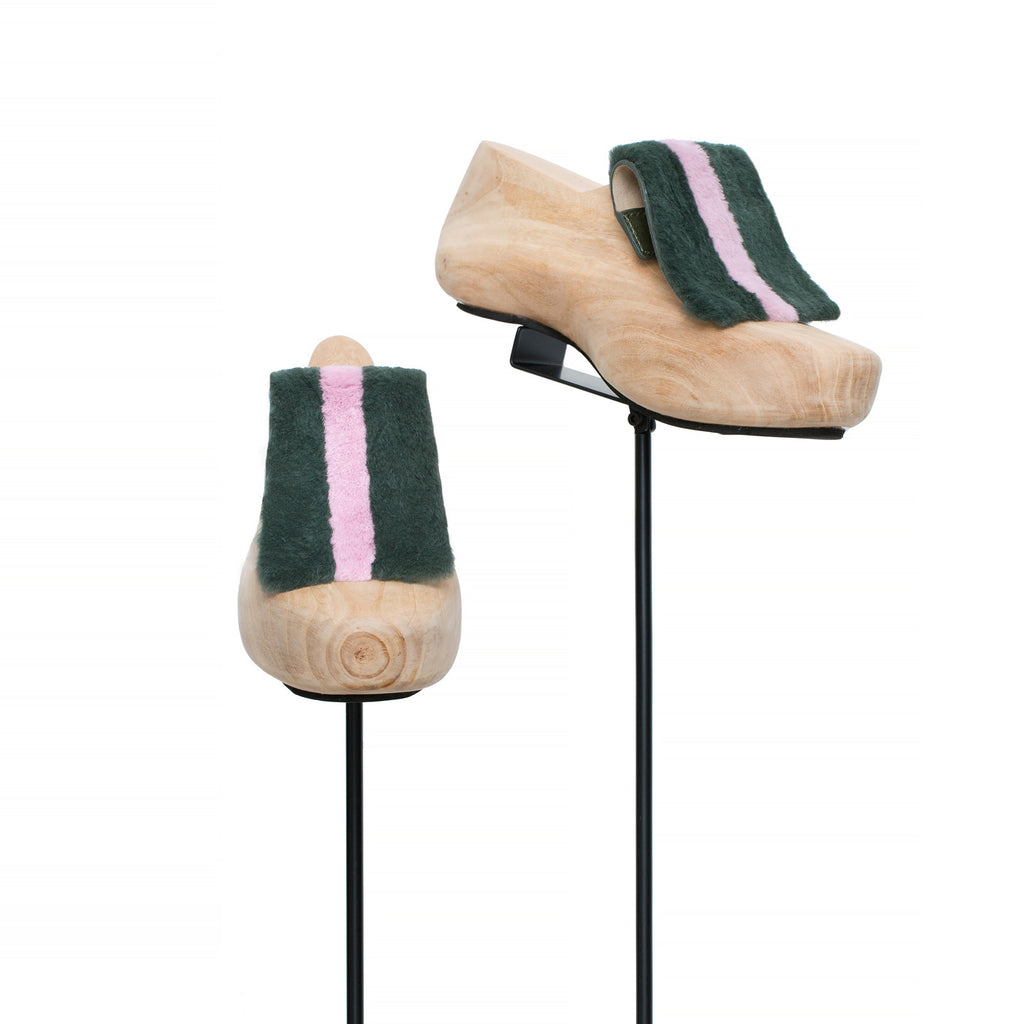 SC-70A <br> Shoe Cover in 70mm width <br> Green Rex Fur