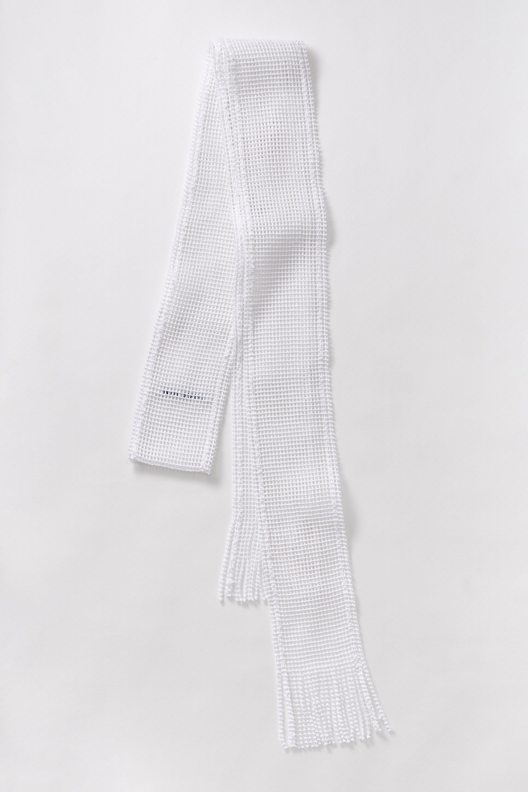 White Mesh Rectangle Scarf