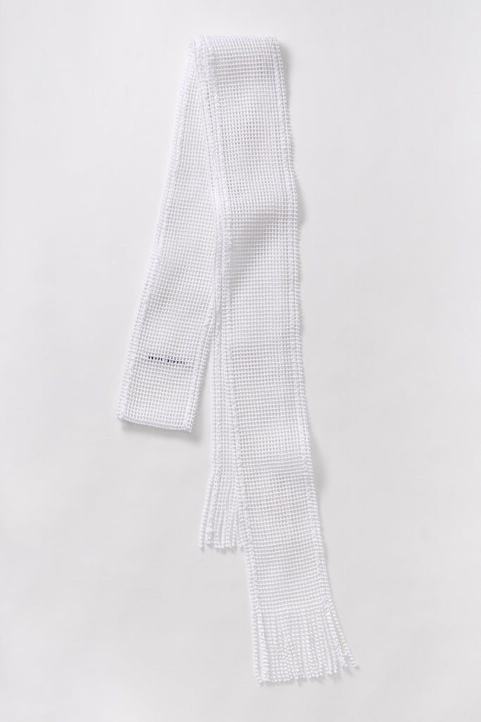White Mesh Rectangle Scarf