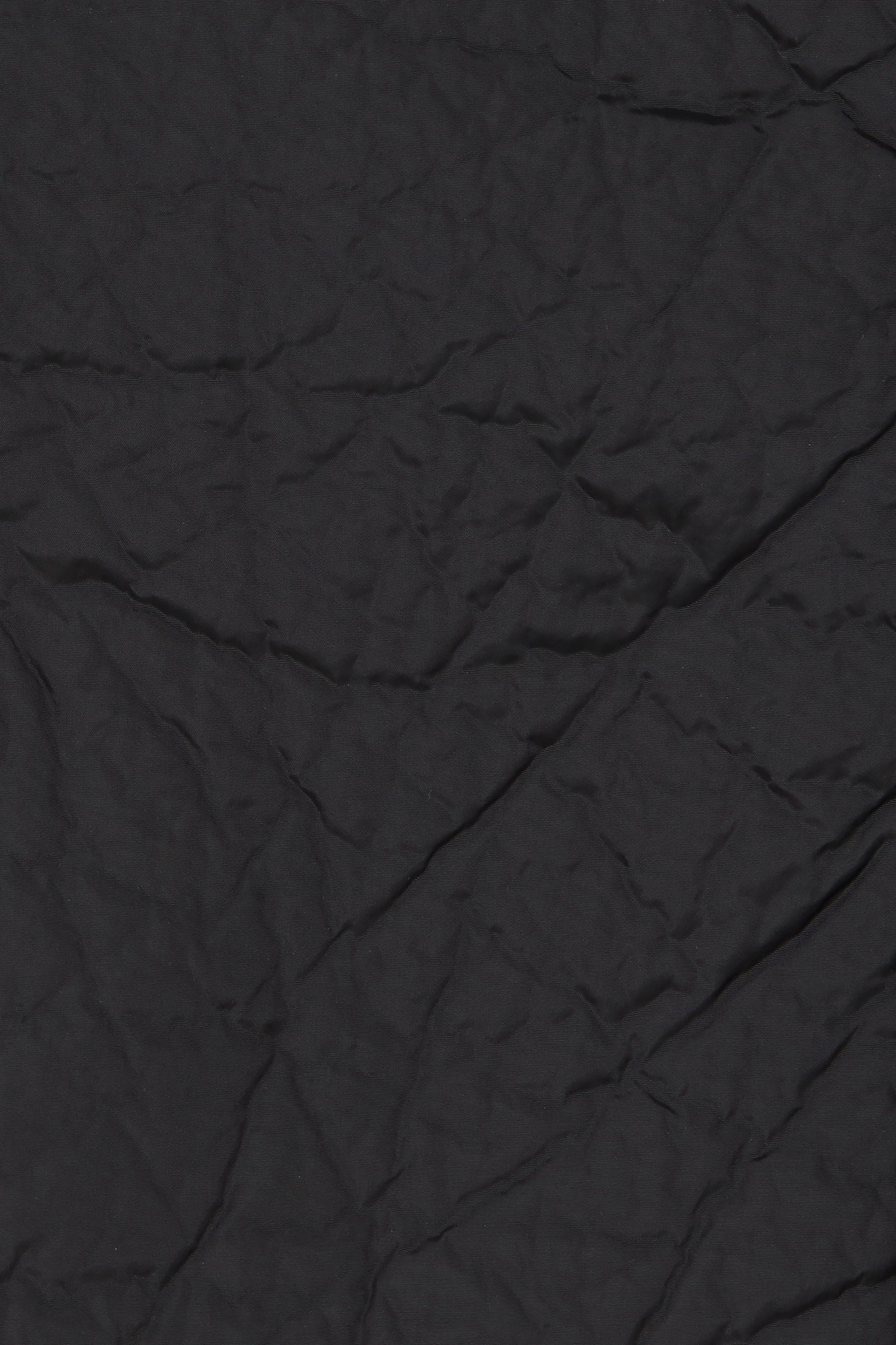 Black Nylon Polyester Padded Cuboid Overshirt (Full Lining)