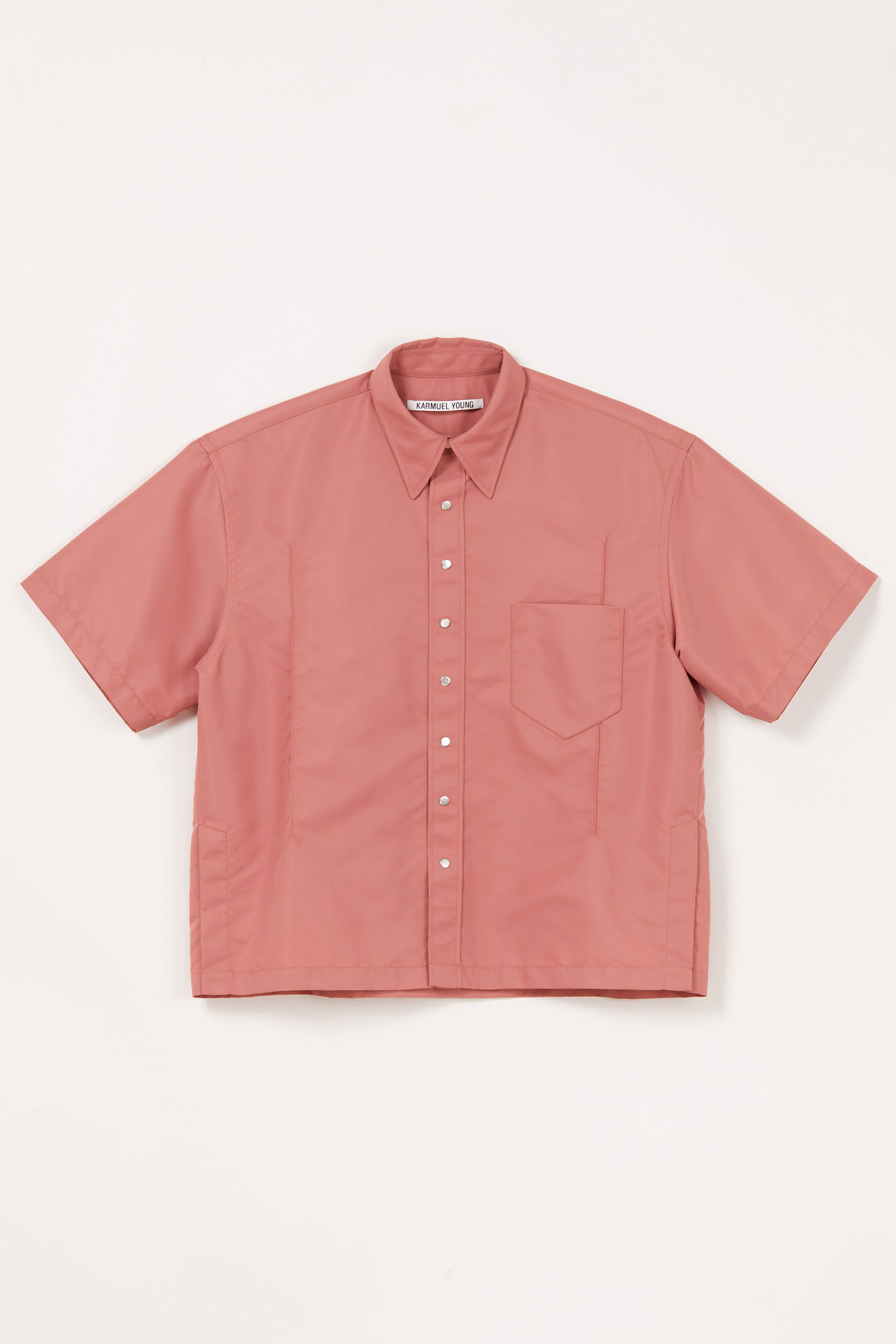 Pink Polyamide Cuboid Overshirt
