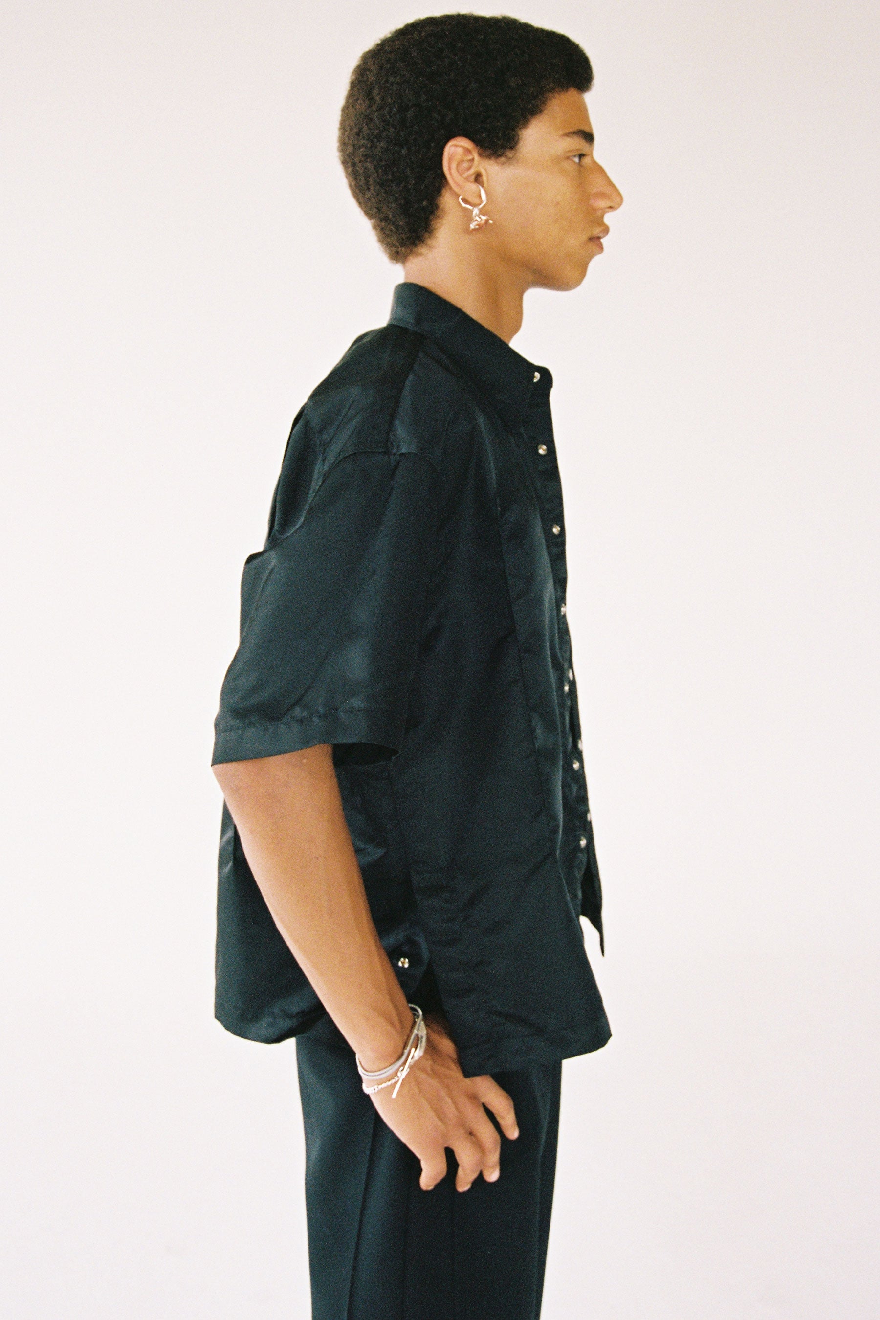 Black Polyamide Cuboid Overshirt