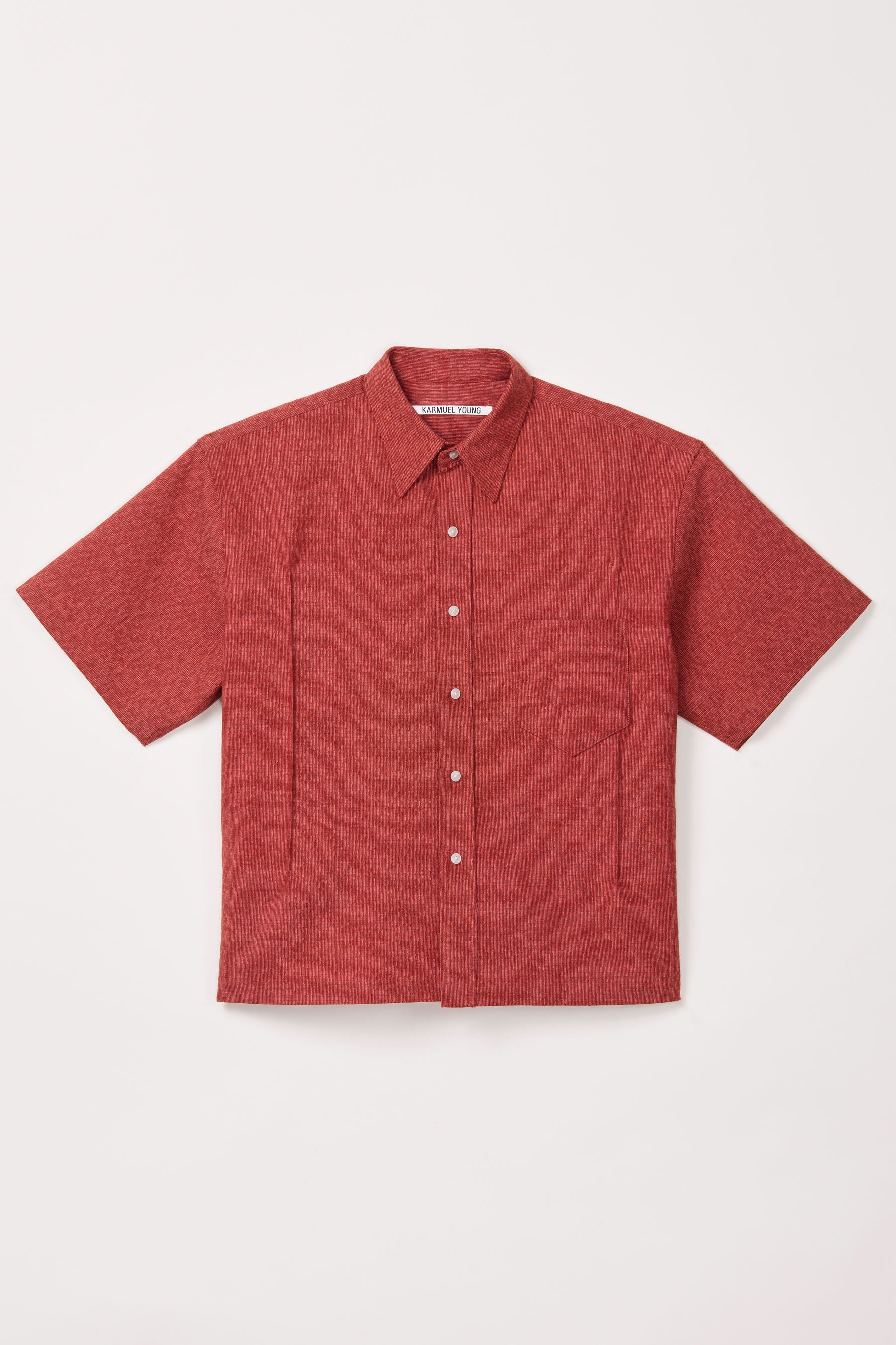 Orange Woollen Cuboid Overshirt