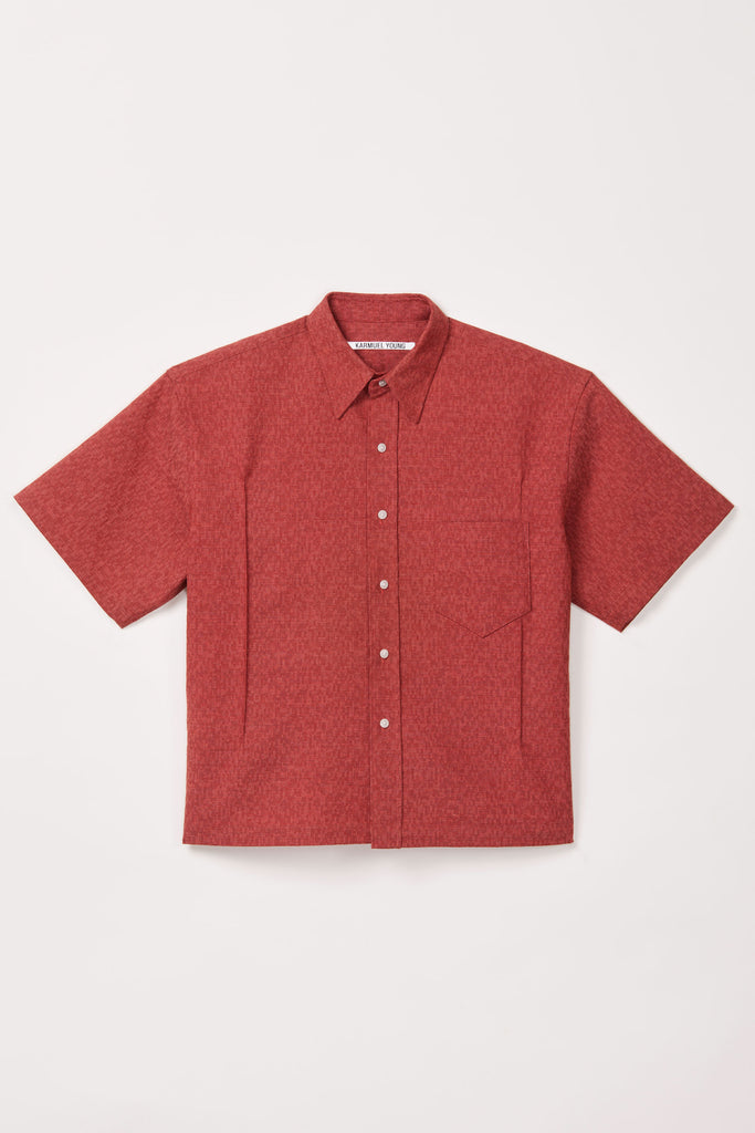 Orange Woollen Cuboid Overshirt