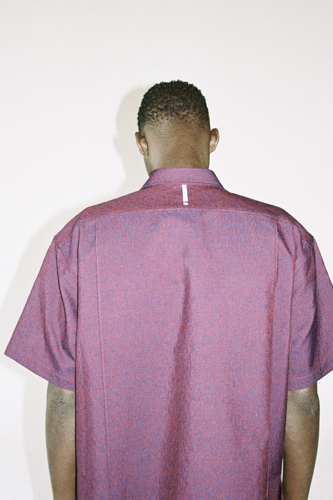 Purple Woollen Cuboid Overshirt