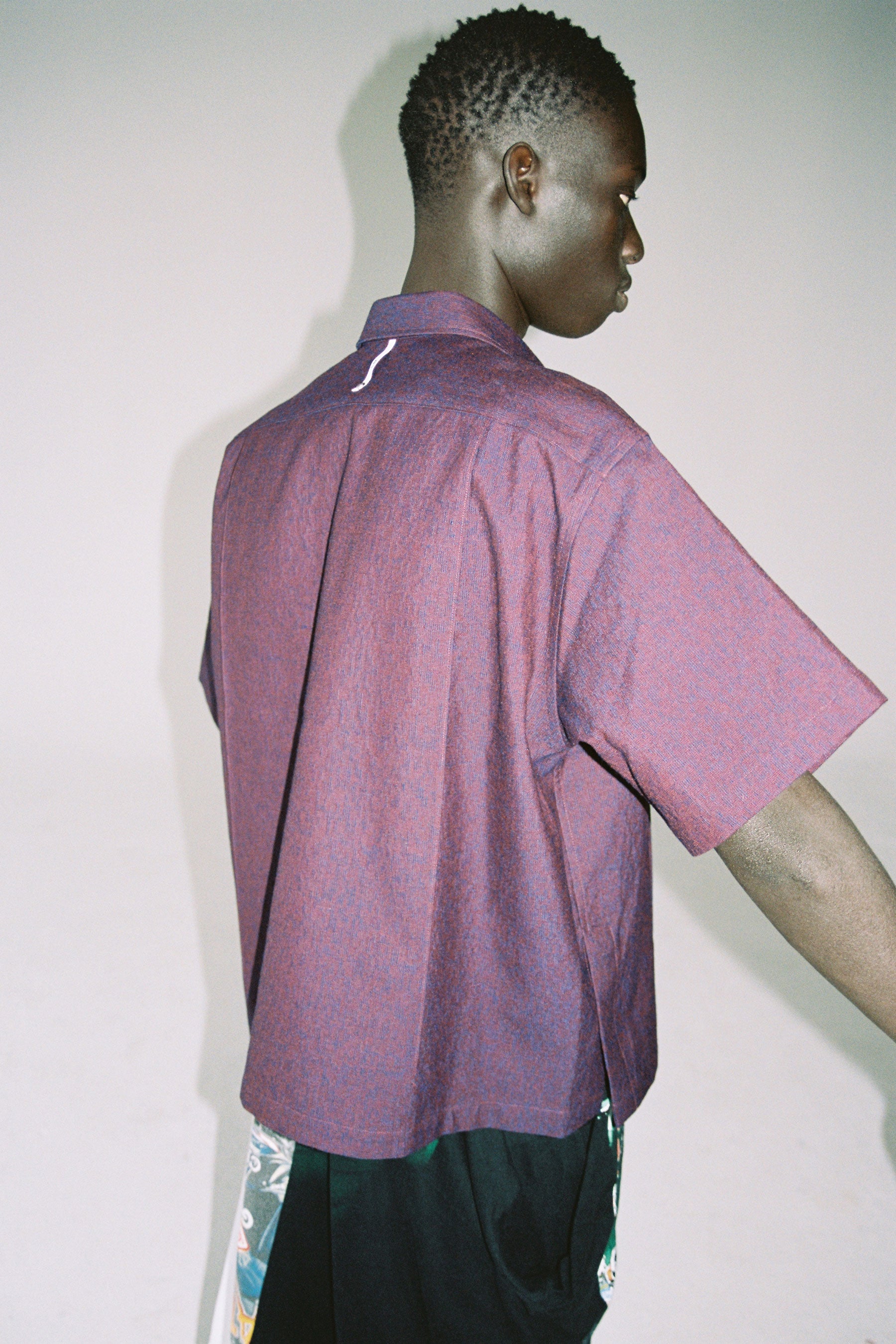 Purple Woollen Cuboid Overshirt