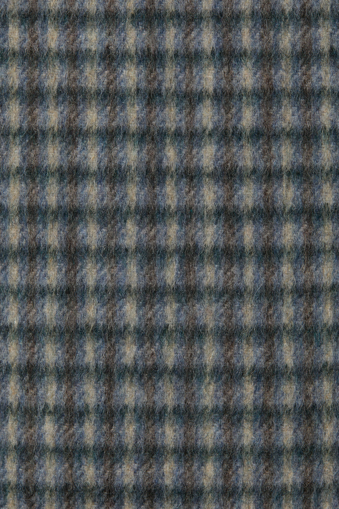 Dark Green Check Woollen Square Overshirt