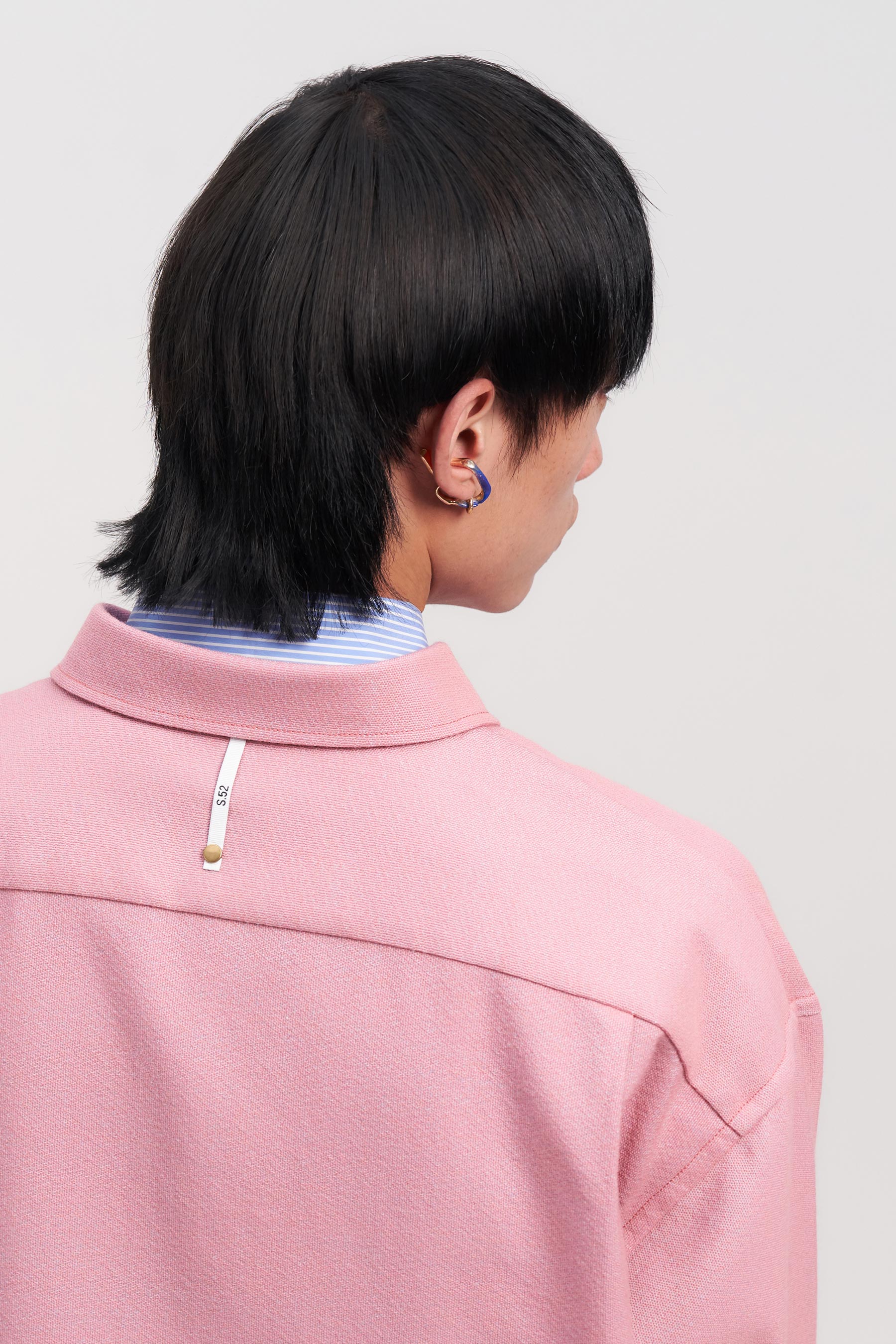 Pink Woollen Square Overshirt