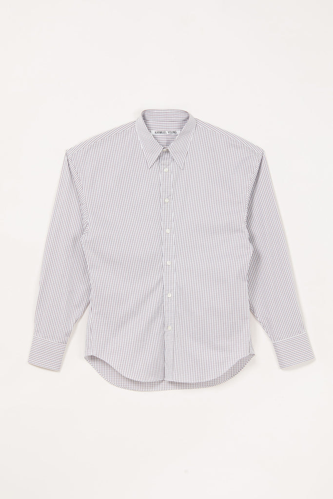 Red Tartan Check Cotton Trapezium Shirt
