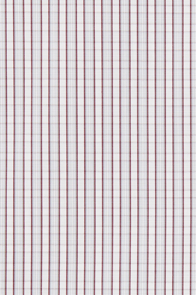 Red Tartan Check Cotton Trapezium Shirt