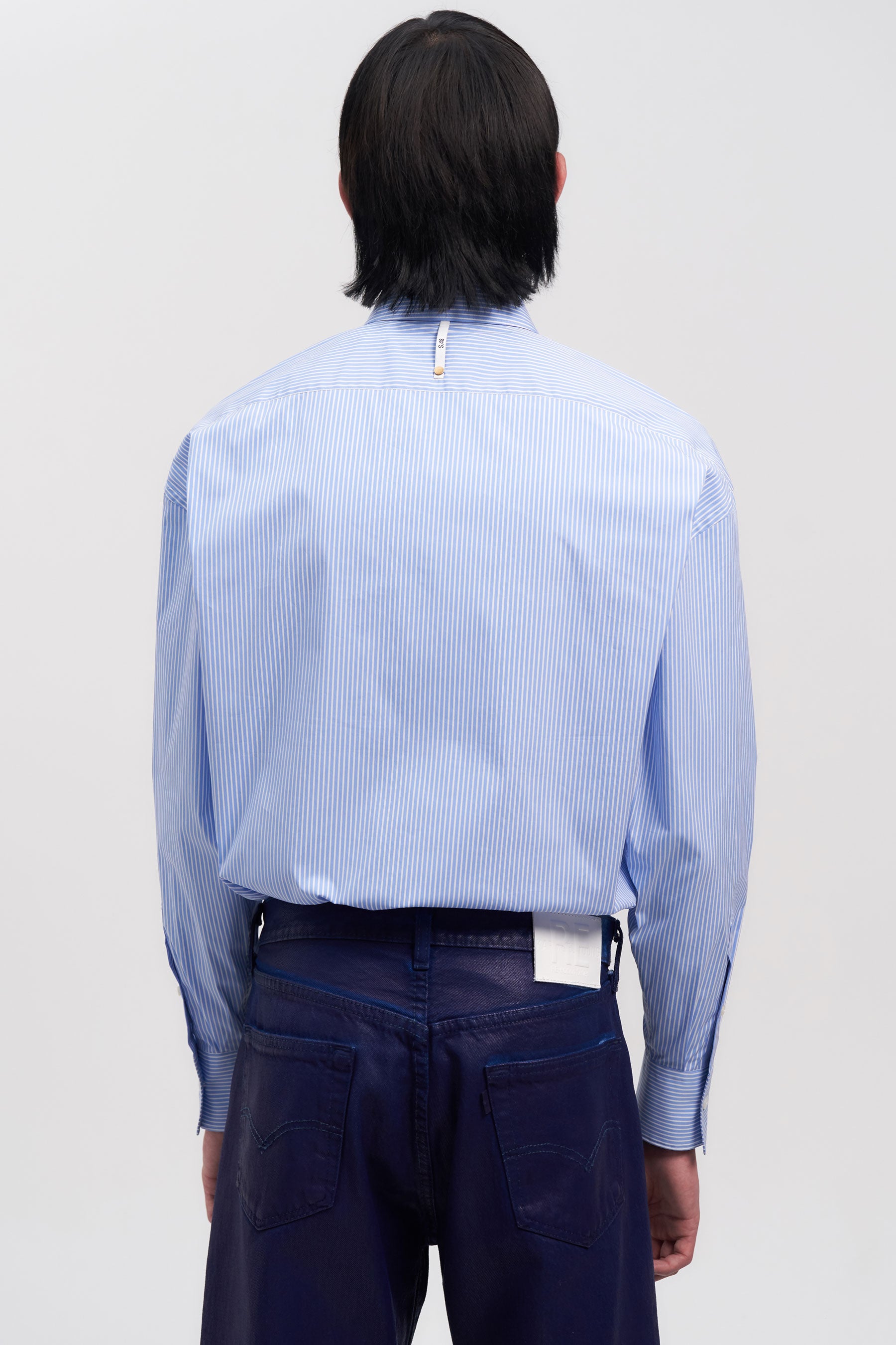 Light Blue Stripe Trapezium Shirt