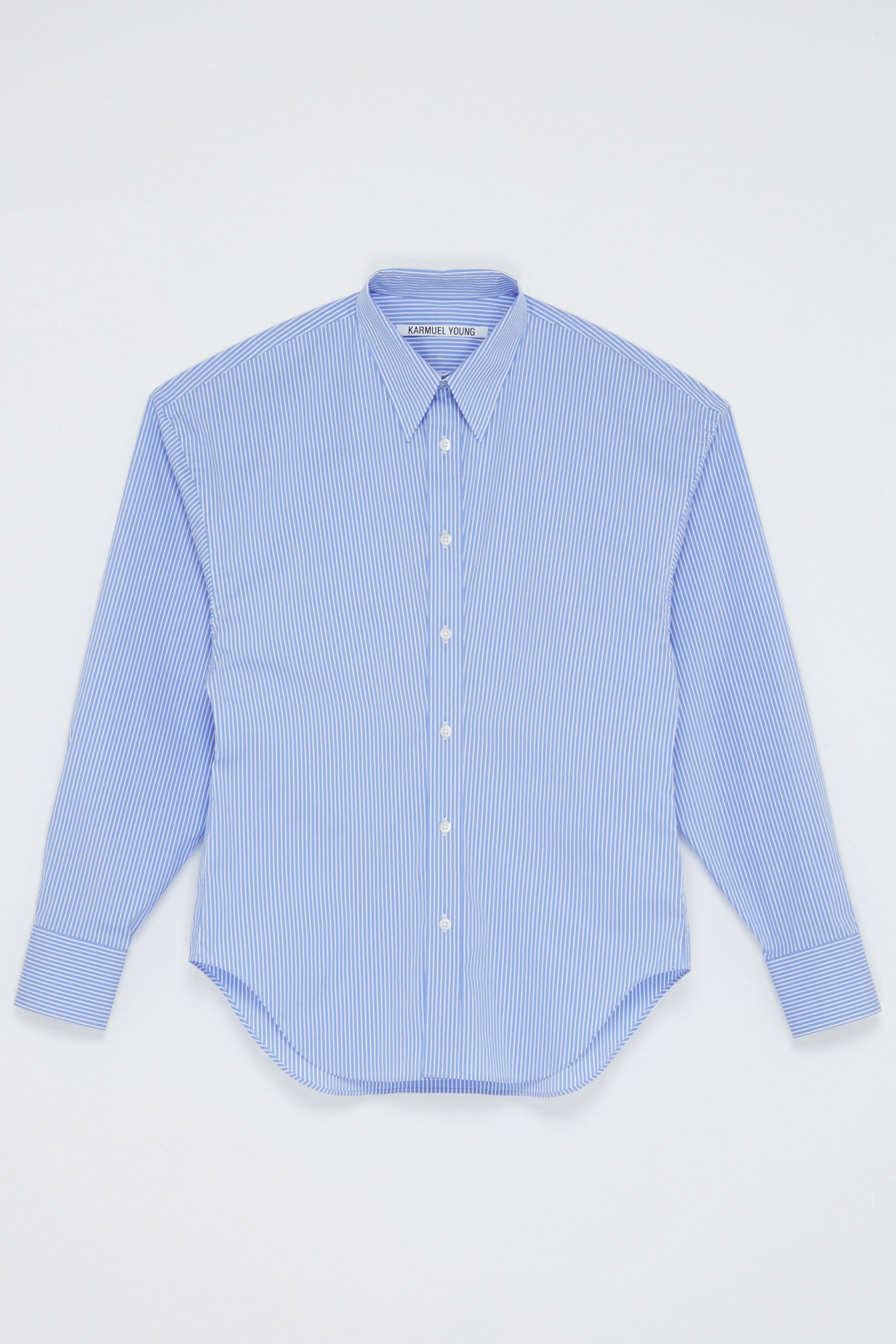 Light Blue Stripe Trapezium Shirt